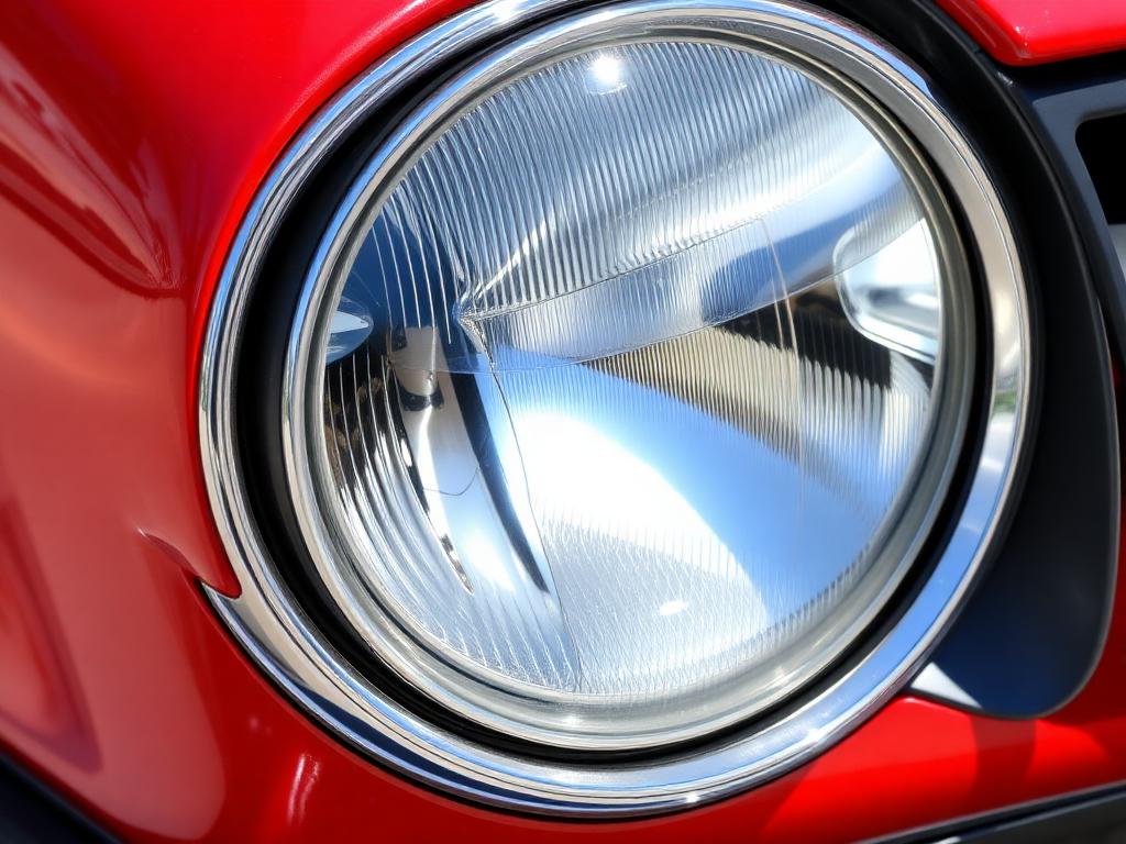 Driver-side headlight after restoration